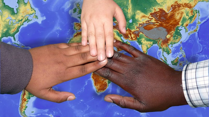Diverse Hands Together